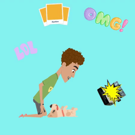Animated illustration of temporary media.